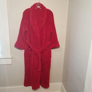 Charter Club Intimates Long Robe XL Red with Belt Long Sleeve